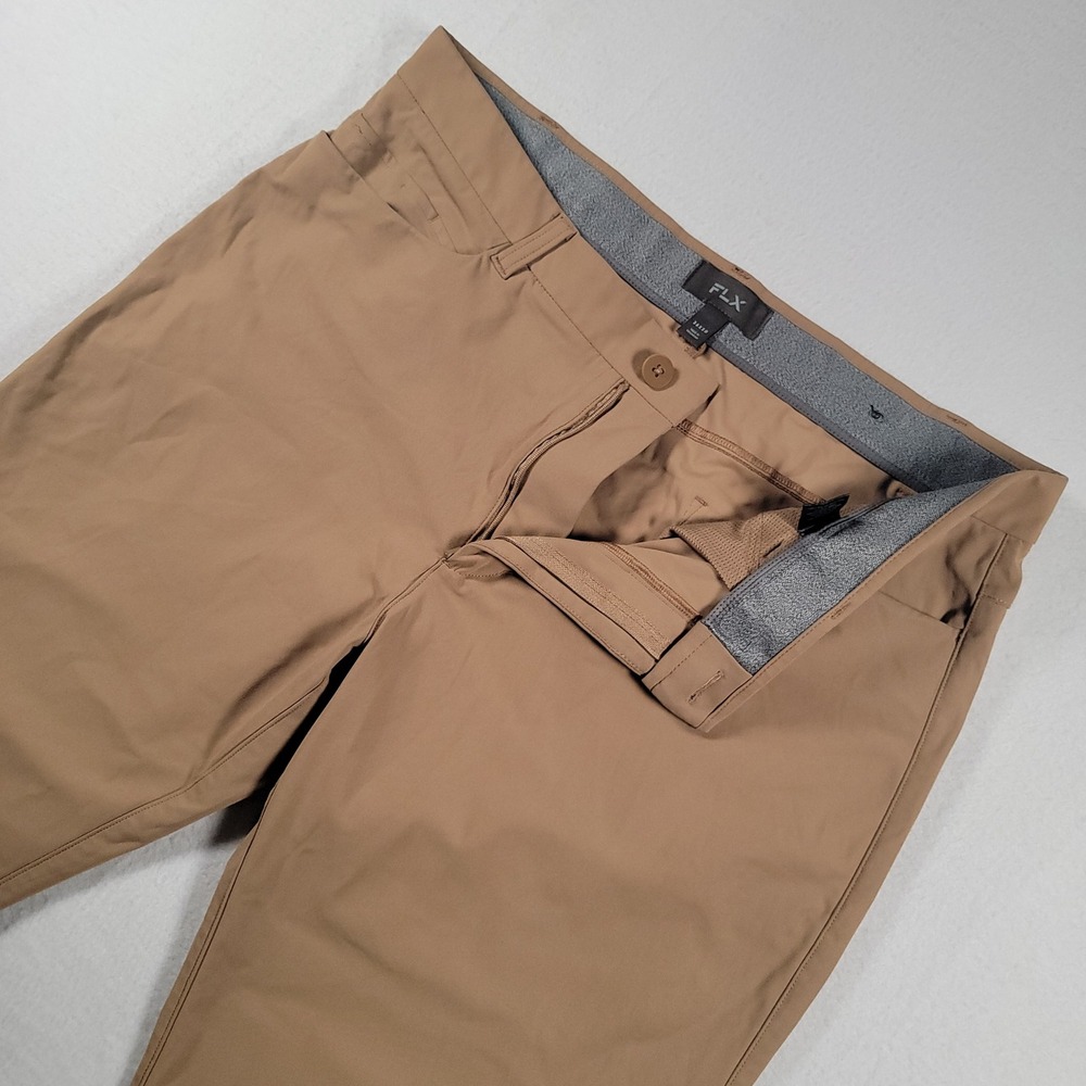 FLX Performance Commuter Pants Mens 36x30 Tan Solid Regular Recycled Polyester